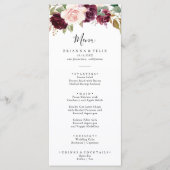 Rustic Floral and Botanical Foliage Dinner Menu (Voorkant)