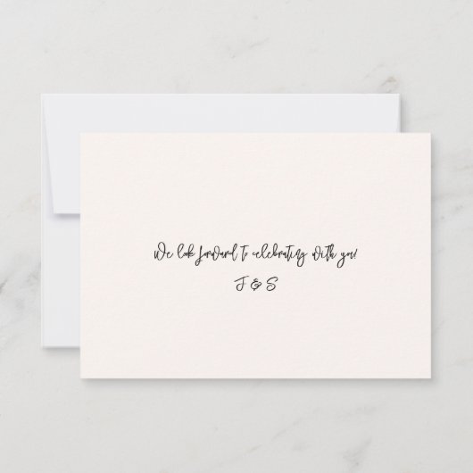 Rustic Floral Antler Hunt is over bruiloft RSVP (Achterkant)