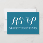 Rustic Floral Antlers BOHO Wedding RSVP Card (Achterkant)