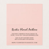 Rustic Floral Antlers Shabby Chic Rozen Hartelijk  Kaart (Binnenkant ongevouwen)