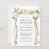 Rustic Floral Arch Ivory White Vrijgezellenfeest Kaart (Voorkant)