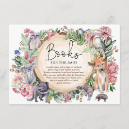 Rustic Floral Australia Dieren Boeken voor Baby Informatiekaartje