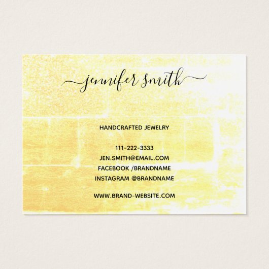 Rustic Floral Autumn Boho Bracelet Display Card Visitekaartje (Achterkant)