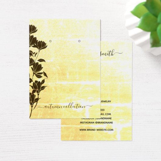 Rustic Floral Autumn Boho Earbelt Display Kaart (Bureau)