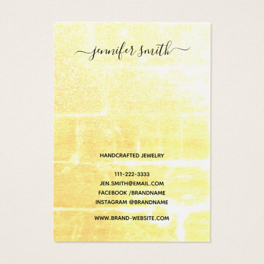 Rustic Floral Autumn Boho Hair Clips Display Kaart (Achterkant)