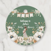 Rustic Floral Baby Shower  Bedankjes Labels (Voorkant)