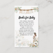 Rustic Floral Baby Shower Books for Baby Informatiekaartje (Voorkant)