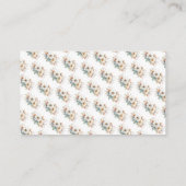 Rustic Floral Baby Shower Diaper Raffle   Informatiekaartje (Achterkant)