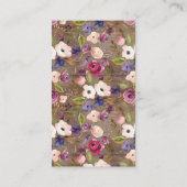 Rustic Floral Baby shower Diaper Raffle Ticket Informatiekaartje (Achterkant)