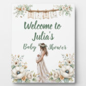 Rustic Floral Baby Shower  Fotoplaat (Voorkant)