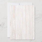 Rustic Floral Baby shower Invitation Kaart (Achterkant)