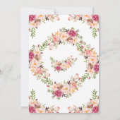 Rustic Floral Baby Shower Kaart (Achterkant)