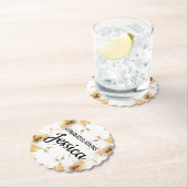 Rustic Floral Baby Shower Kartonnen Onderzetters (Insitu)