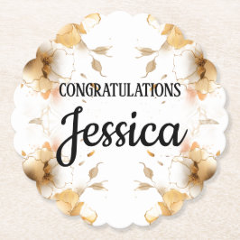 Rustic Floral Baby Shower Kartonnen Onderzetters