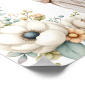 Rustic Floral Baby Shower  Poster (Hoek)