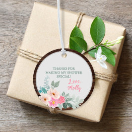 Rustic Floral Baby shower Ronde Partij Voorkeur La Bedankjes Labels