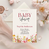 Rustic Floral Baby shower Uitnodiging voor het mei