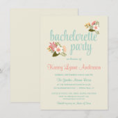 Rustic Floral Bachelorette Party Kaart (Voorkant / Achterkant)