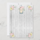 Rustic Floral Barn Wood Lantern Vrijgezellenfeest Kaart (Achterkant)