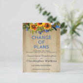 Rustic Floral Barn Wood Weddenschap Uitgesteld Ann Briefkaart (Staand voorkant)