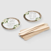 Rustic Floral Barn Wood Wedding Ceremony Programme Handwaaier (Niet-gemonteerd)