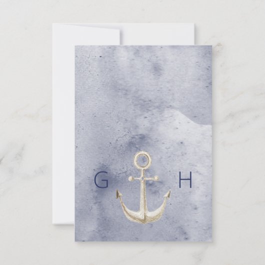 Rustic Floral Beach Nautical Save the Date Kaart (Achterkant)