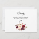 Rustic Floral... ben je mijn dienstmeisje... Kaart (Achterkant)