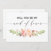 Rustic Floral... ben je mijn eerbewijs 2sided1 Kaart (Voorkant / Achterkant)