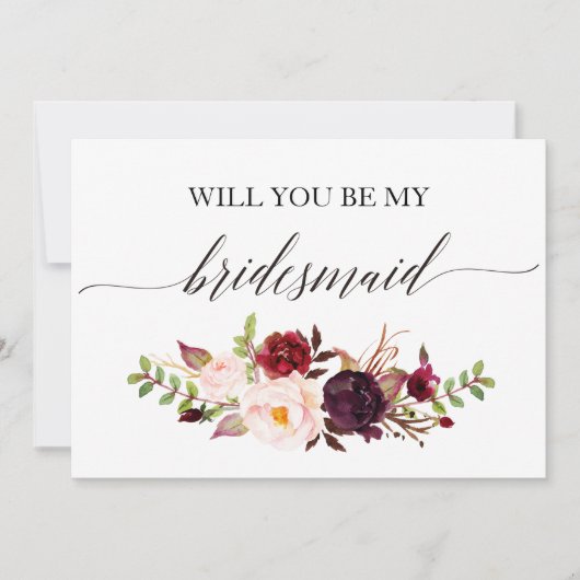 Rustic Floral... ben je mijn matron van eer-2. Kaart (Voorkant)