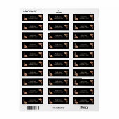 Rustic Floral Black Etiket (Full Sheet)