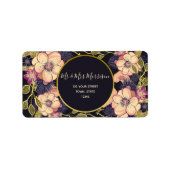 Rustic Floral Black Etiket (Voorkant)