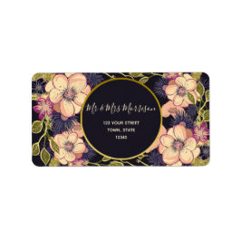 Rustic Floral Black Etiket