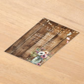 Rustic Floral Blossoms Save the Date Invitation  Acryl Uitnodigingen (Laagn)