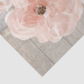 Rustic Floral Blush Pink Boho Waterverf Hood Tissuepapier (Detail)