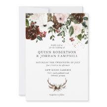 Rustic Floral | Boho Botanical Wedding Invitation