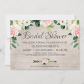 Rustic Floral Boho Bridal Shower Kaart (Voorkant)