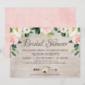 Rustic Floral Boho Bridal Shower Kaart (Voorkant / Achterkant)