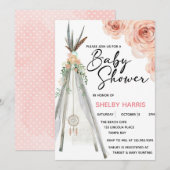 Rustic Floral Boho Dreamweaver Teepee Waterverf (Voorkant / Achterkant)