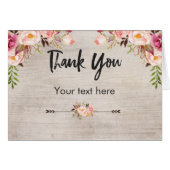 Rustic Floral Boho Folding Card (Voorkant Horizontaal)