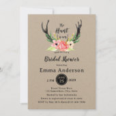 Rustic Floral Boho Hunt is over Vrijgezellenfeest Kaart (Voorkant)