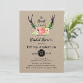 Rustic Floral Boho Hunt is over Vrijgezellenfeest Kaart (Staand voorkant)