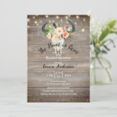 Rustic Floral Boho Hunt is over Vrijgezellenfeest Kaart (Staand voorkant)
