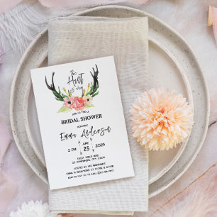 Rustic Floral Boho Hunt is over Vrijgezellenfeest Kaart