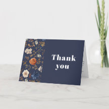 Rustic Floral Boho Navy Photo Wedding