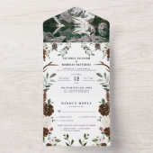 Rustic Floral Boho | Uitnodiging voor één weddensc (Binnen)