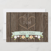 RUSTIC FLORAL BOHO WEDDING INVITATIONS KAART (Achterkant)