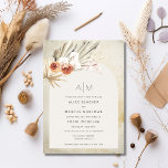 Rustic Floral Boho Wedding Kaart<br><div class="desc">Omarm de charme van boho-elegantie met onze rustieke bloemenboho-huwelijksuitnodigingen. Met een prachtig bloemenontwerp en een rustieke papieren achtergrond, leggen deze uitnodigingen perfect de essentie van een ontspannen maar stijlvolle viering vast. Boho Floral Design: Deze uitnodigingen zijn versierd met een grillig boho-bloemenpatroon en tonen een mix van rustieke charme en boheemse...</div>