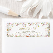 Rustic Floral Book Vrijgezellenfeest Retouradres Etiket (Insitu)