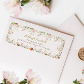 Rustic Floral Book Vrijgezellenfeest Retouradres Etiket