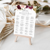Rustic Floral Botanical Alphabetical Seating Chart Poster